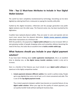 Top 11 Must-have Attributes to Include in Your Digital Wallet Solution.docx