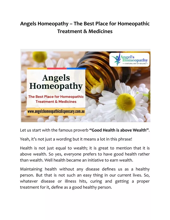 angels homeopathy the best place for homeopathic