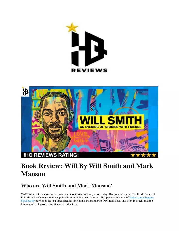 book review will by will smith and mark manson