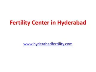 Fertility Center in Hyderabad