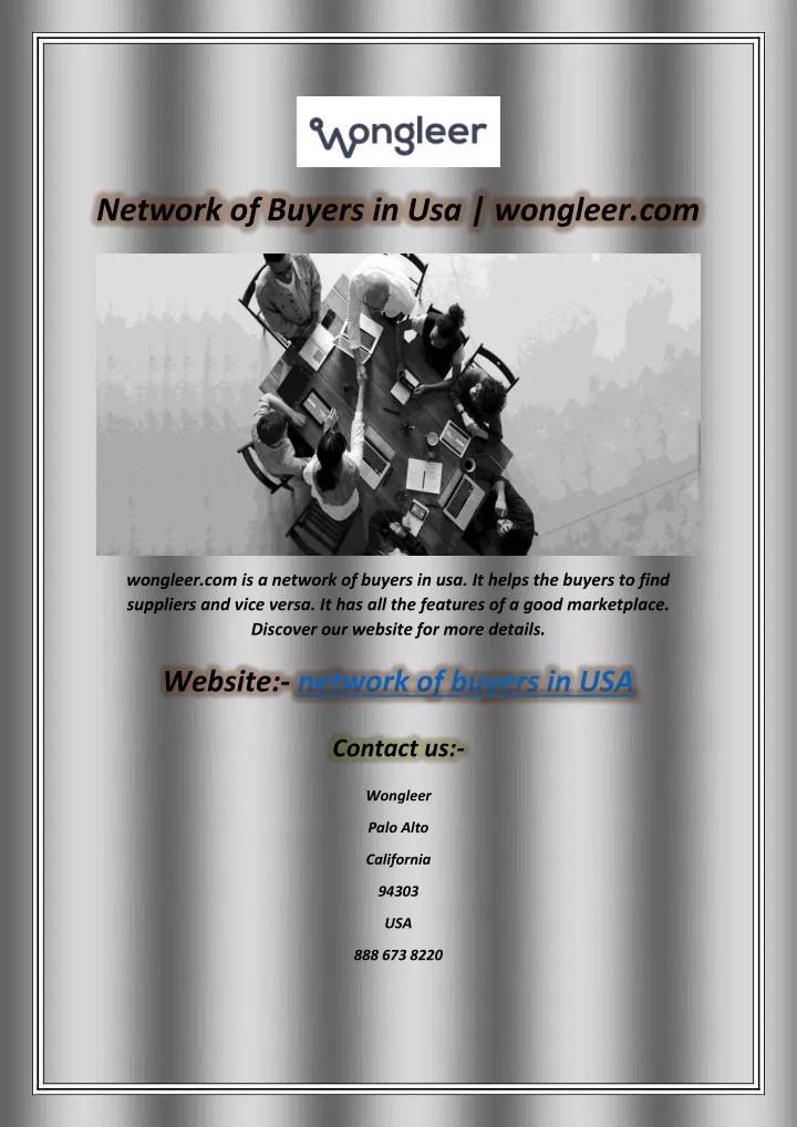 network of buyers in usa wongleer com