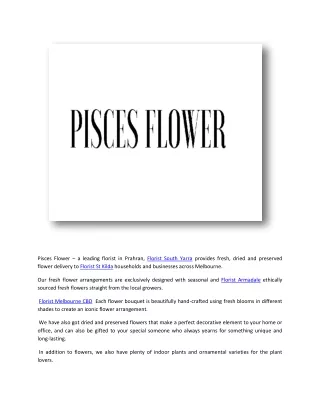 pisces flower a leading florist in prahran