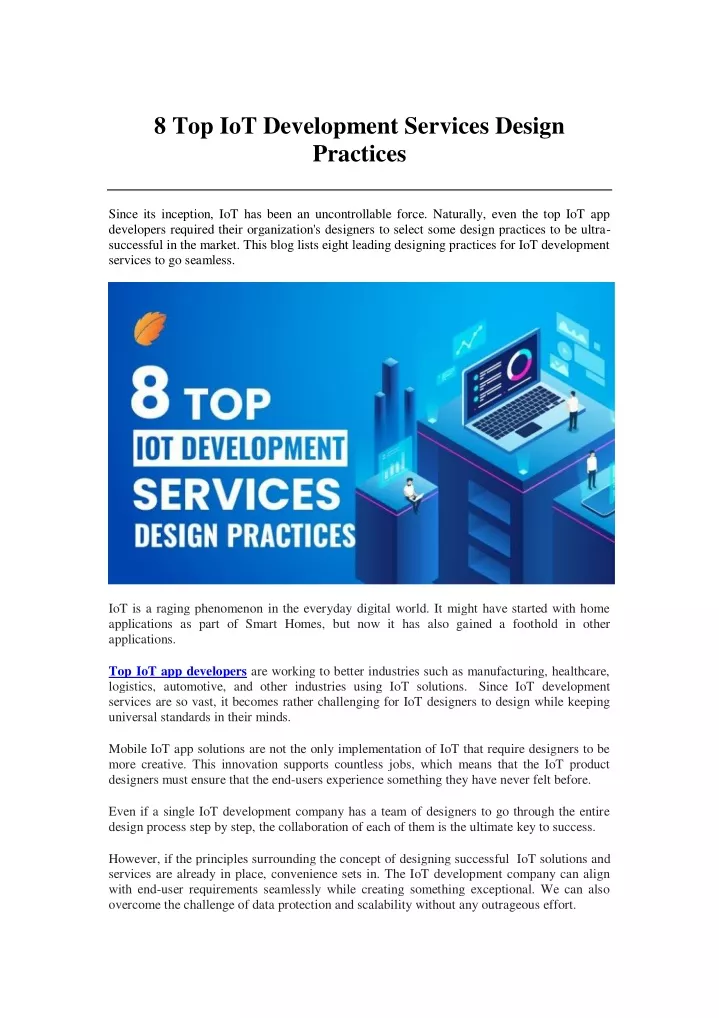 8 top iot development services design practices