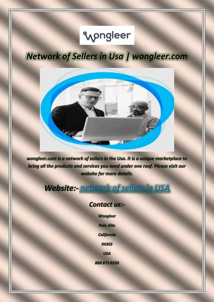 network of sellers in usa wongleer com