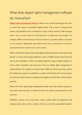 what does digital rights management software