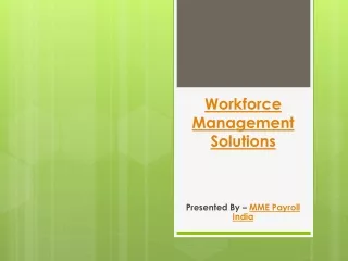 Workforce Management Solutions