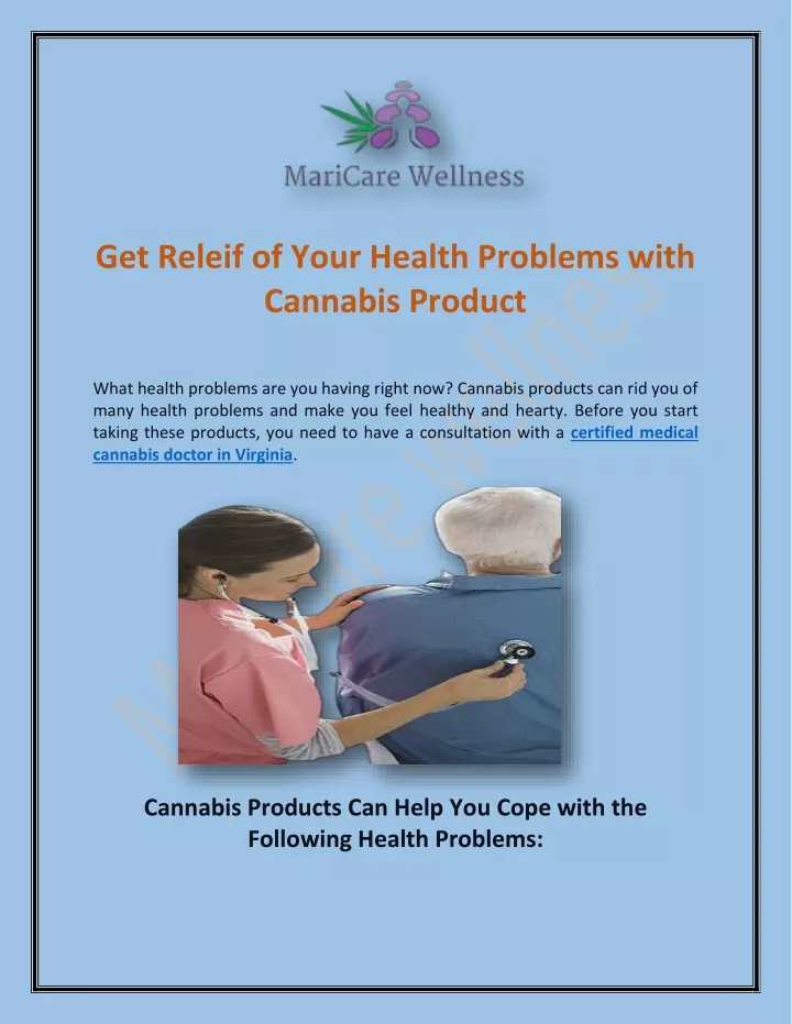 get releif of your health problems with cannabis