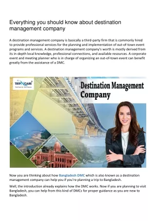 Everything you should know about destination management company