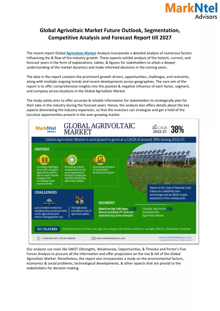 global agrivoltaic market future outlook