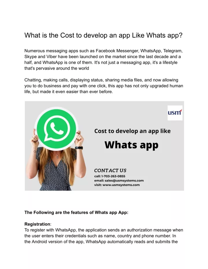 what is the cost to develop an app like whats app