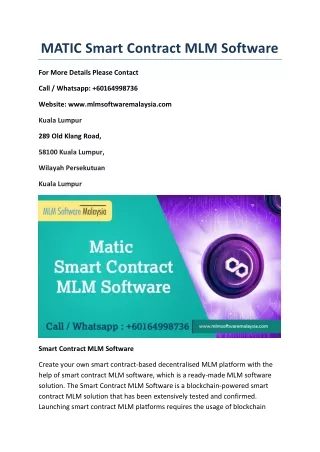 matic smart contract mlm software