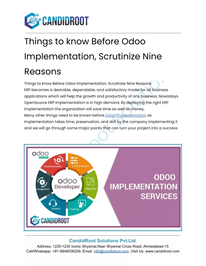 things to know before odoo implementation