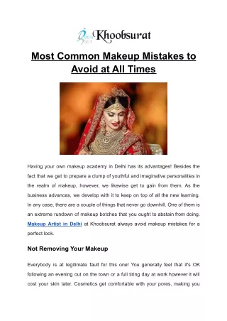 Most Common Makeup Mistakes to Avoid at All Times