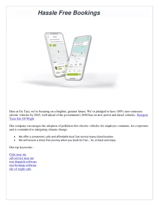 hassle free bookings