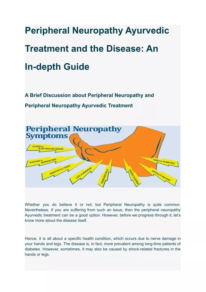 peripheral neuropathy ayurvedic