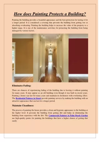 how does painting protects a building