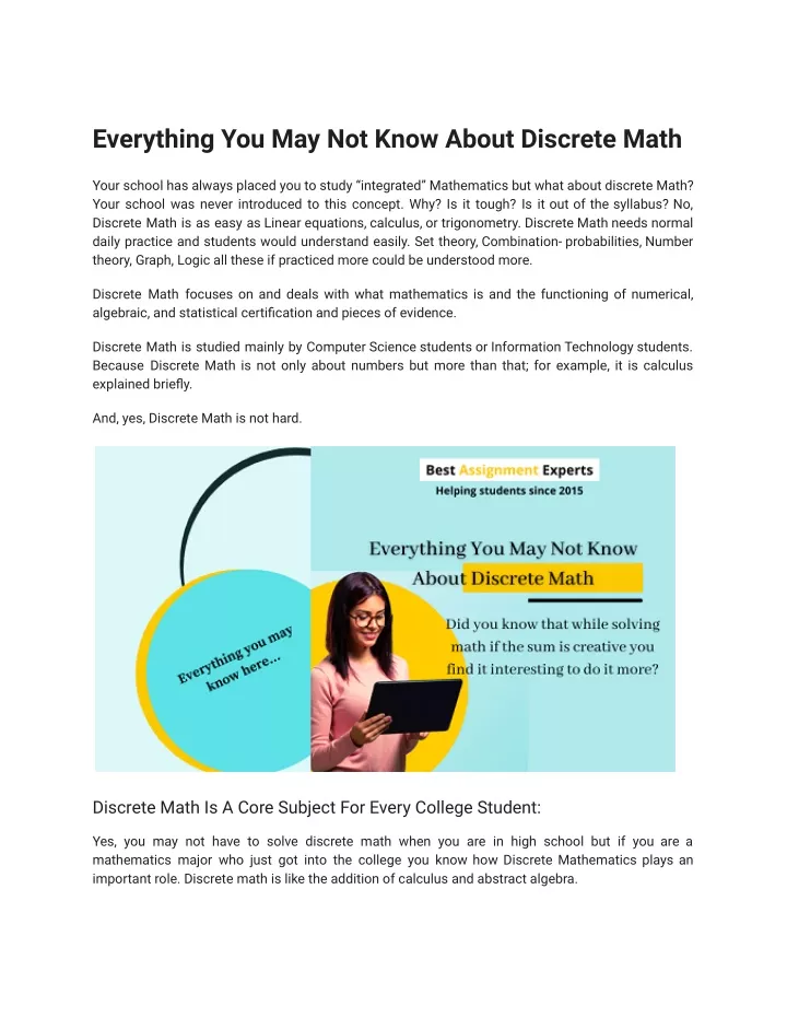 everything you may not know about discrete math