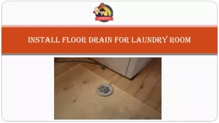 Install Floor Drain for Laundry Room