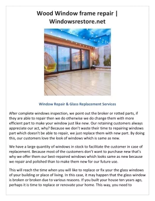 wood window frame repair windowsrestore net