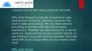 looking for the best vehicle services provider