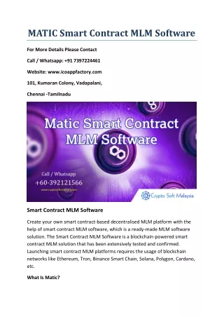 matic smart contract mlm software