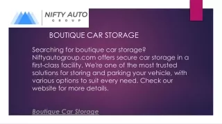 boutique car storage
