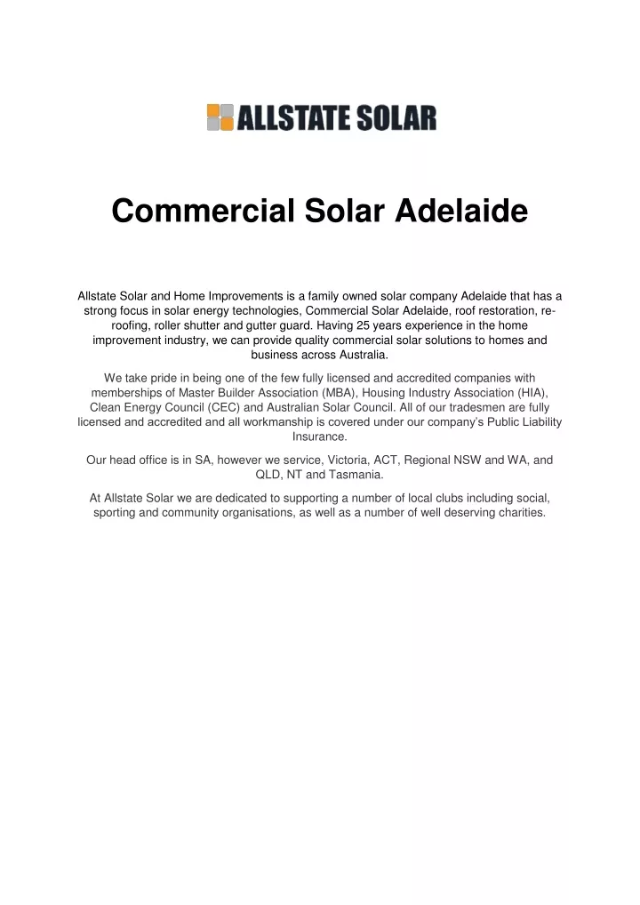 commercial solar adelaide