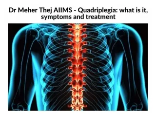 Dr Meher Thej AIIMS - Quadriplegia what is it, symptoms and treatment