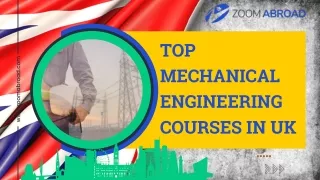 TOP MECHANICAL ENGINEERING COURSES IN UK