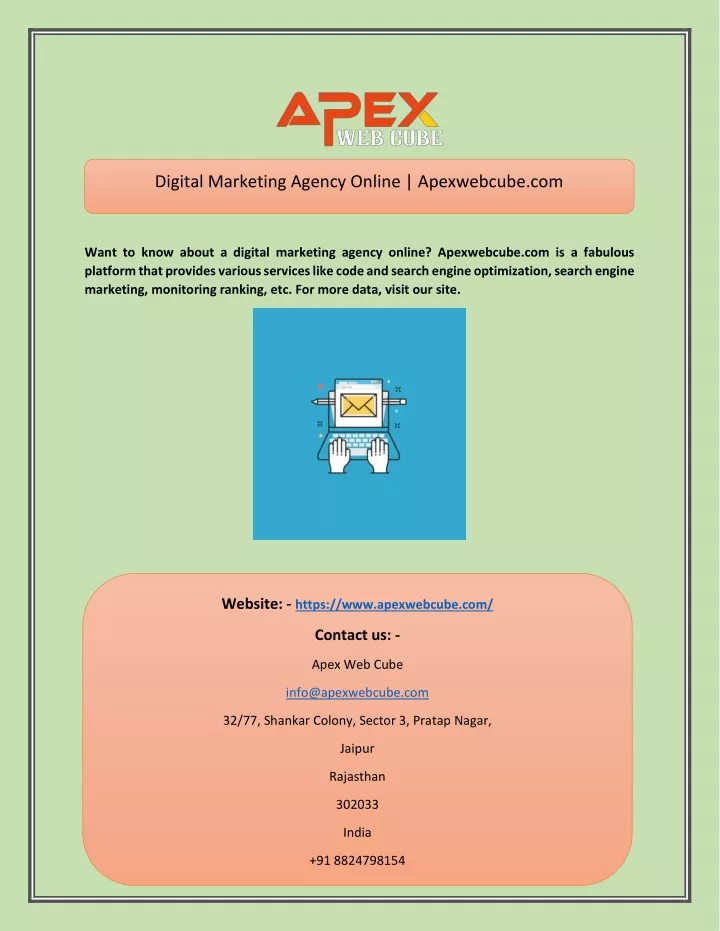 digital marketing agency online apexwebcube com