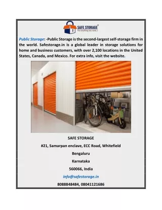 public storage public storage is the second