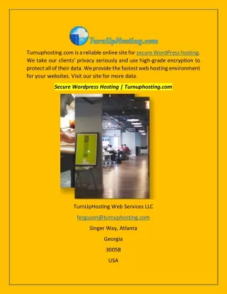Secure Wordpress Hosting  Turnuphosting.com