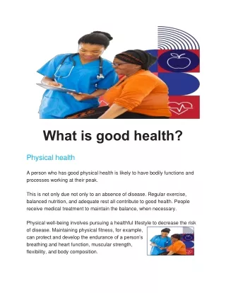 what is good health