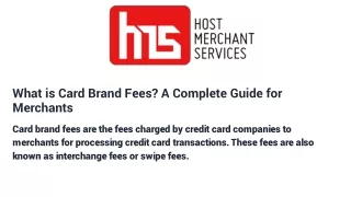 what is card brand fees a complete guide for merchants