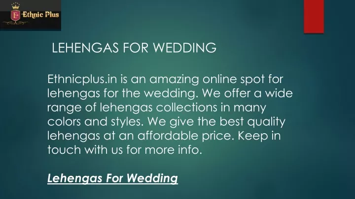 lehengas for wedding