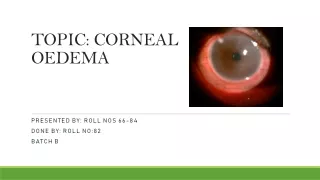 topic corneal oedema