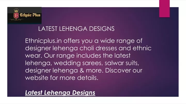 latest lehenga designs