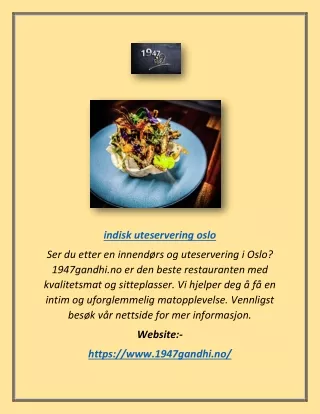 indisk uteservering oslo