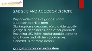 gadgets and accessories store