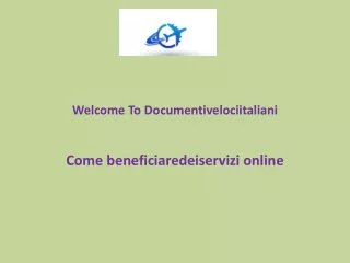 Come beneficiaredeiservizi online