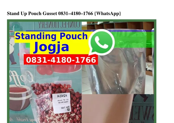 stand up pouch gusset 0831 4180 1766 whatsapp