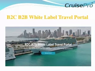 b2c b2b white label travel portal