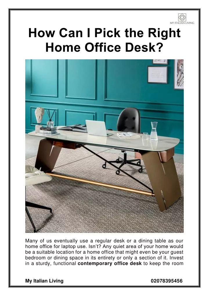 how can i pick the right home office desk