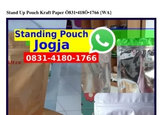 Stand Up Pouch Kraft Paper 0831·4180·1766 (whatsApp)