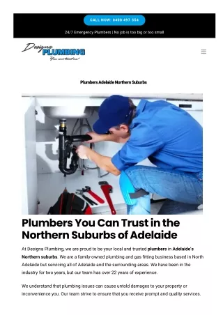Plumbers Adelaide Northern Suburbs