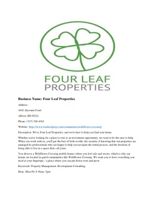 business name four leaf properties