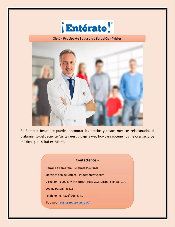 obt n precios de seguro de salud confiables