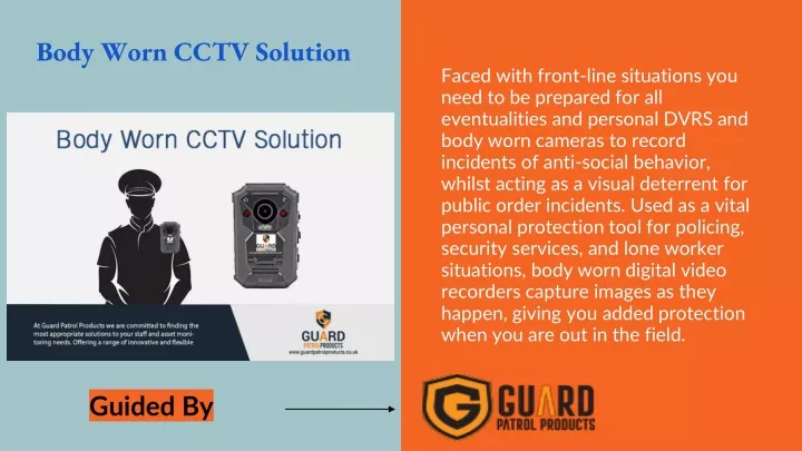 body worn cctv solution