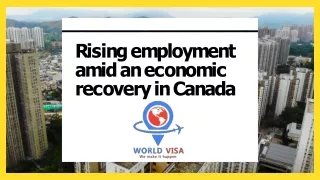 Rising employment amid an economic recovery in Canada