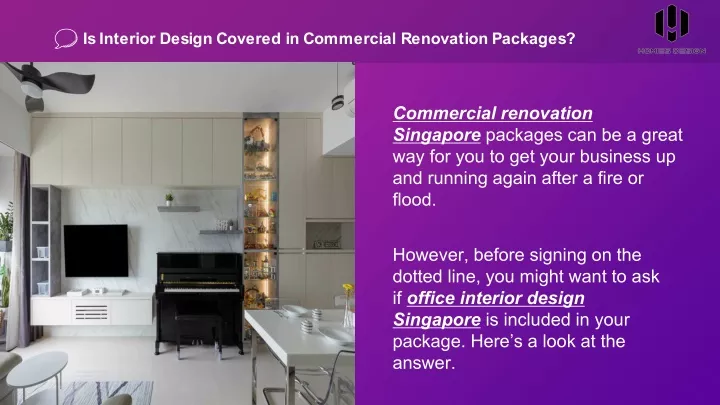 is interior design covered in commercial